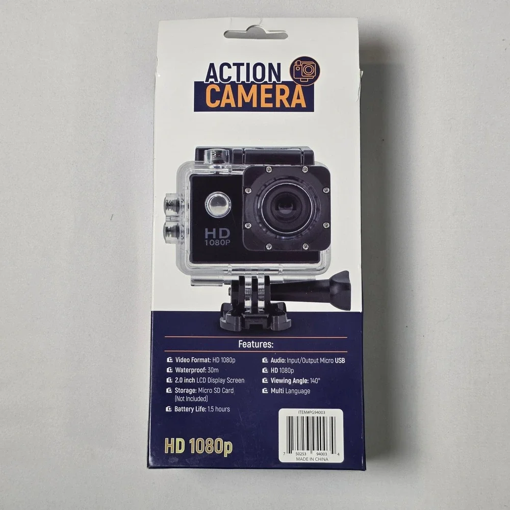 Action Camera HD 1080p Waterproof 30M 2.0 Inch LCD Screen New Sealed